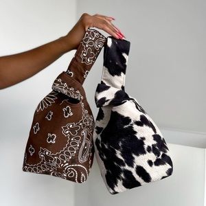 Carlton Yaito Brown Paisley Knot Bag | Brand New